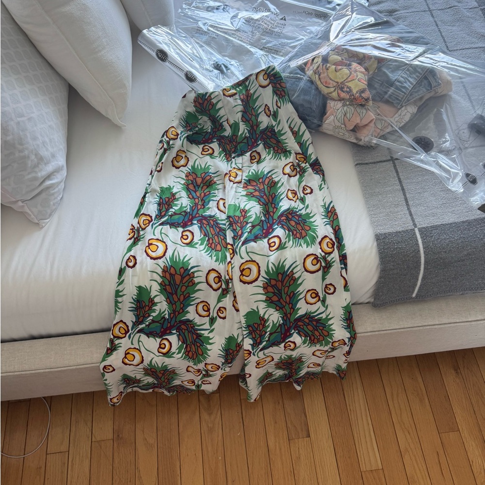 Maje Multicolor Floral Midi Skirt